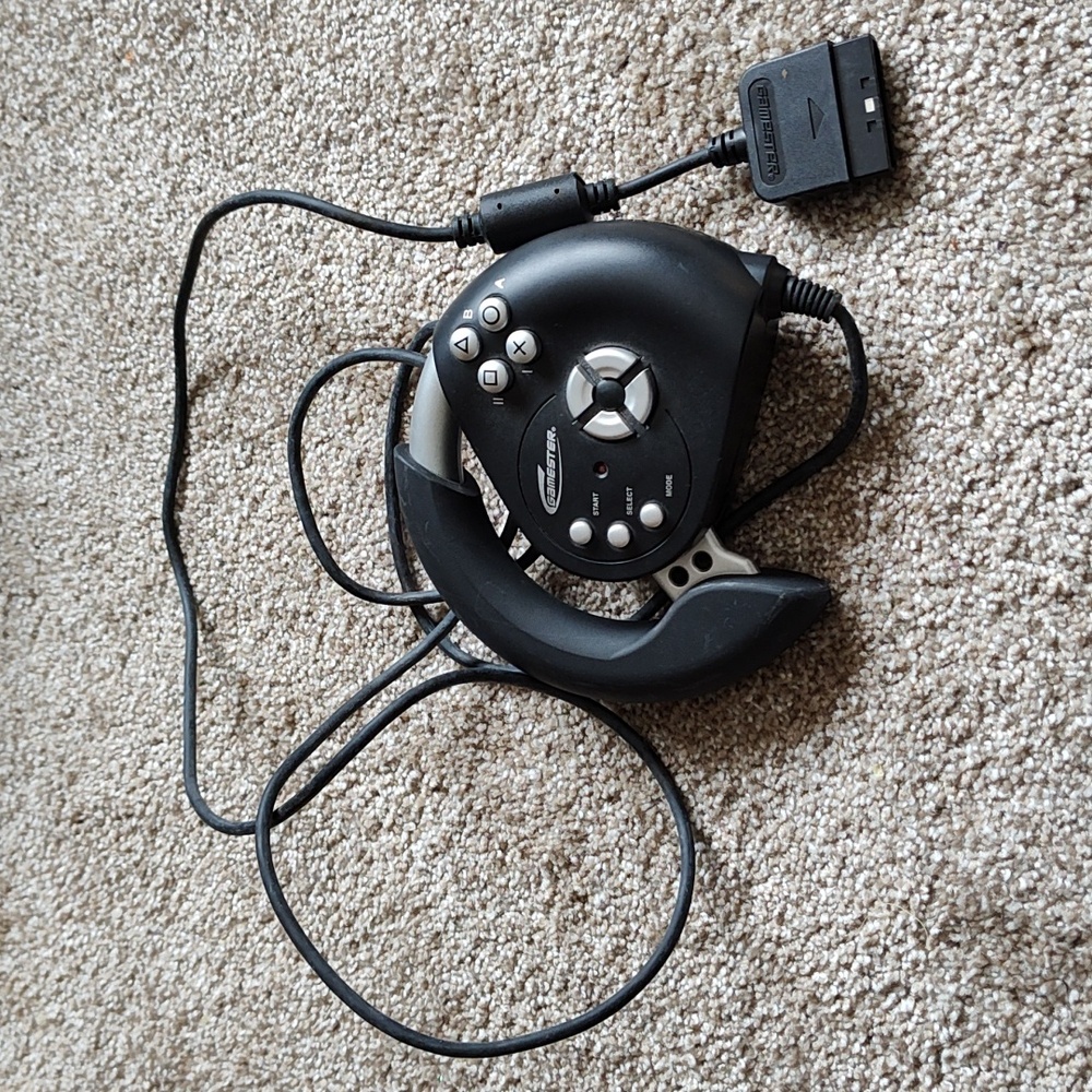 Gamester steering wheel control for PlayStation 2
